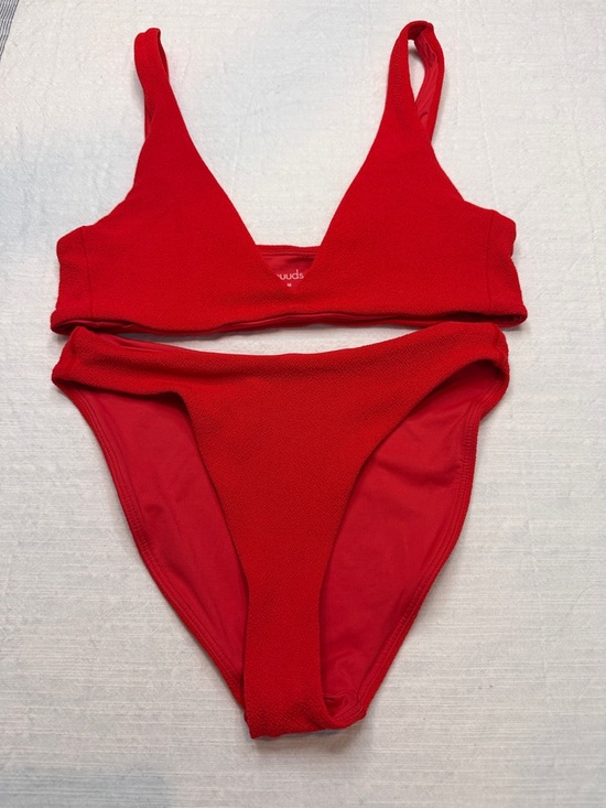 nuuds Other - Nuuds Vibrant Red Bikini Top medium & bottom XS